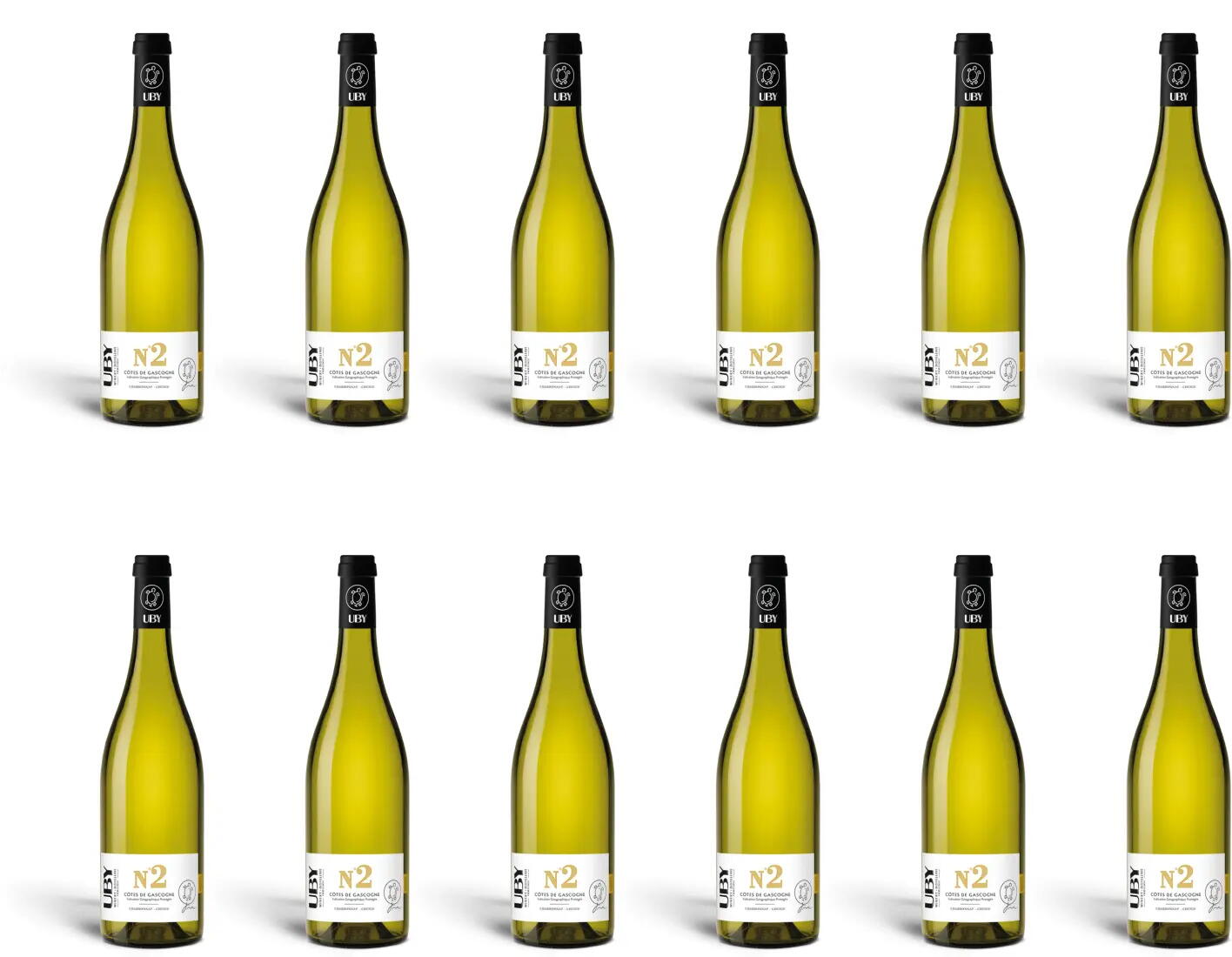 Uby Nr.2 Chardonnay-Chenin Cotes de Cascogne IGP 12er Sparpaket