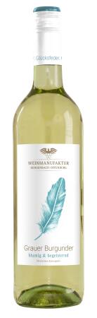 2024 Glücksfeder Grauer Burgunder Qualitätswein feinherb 0,75L