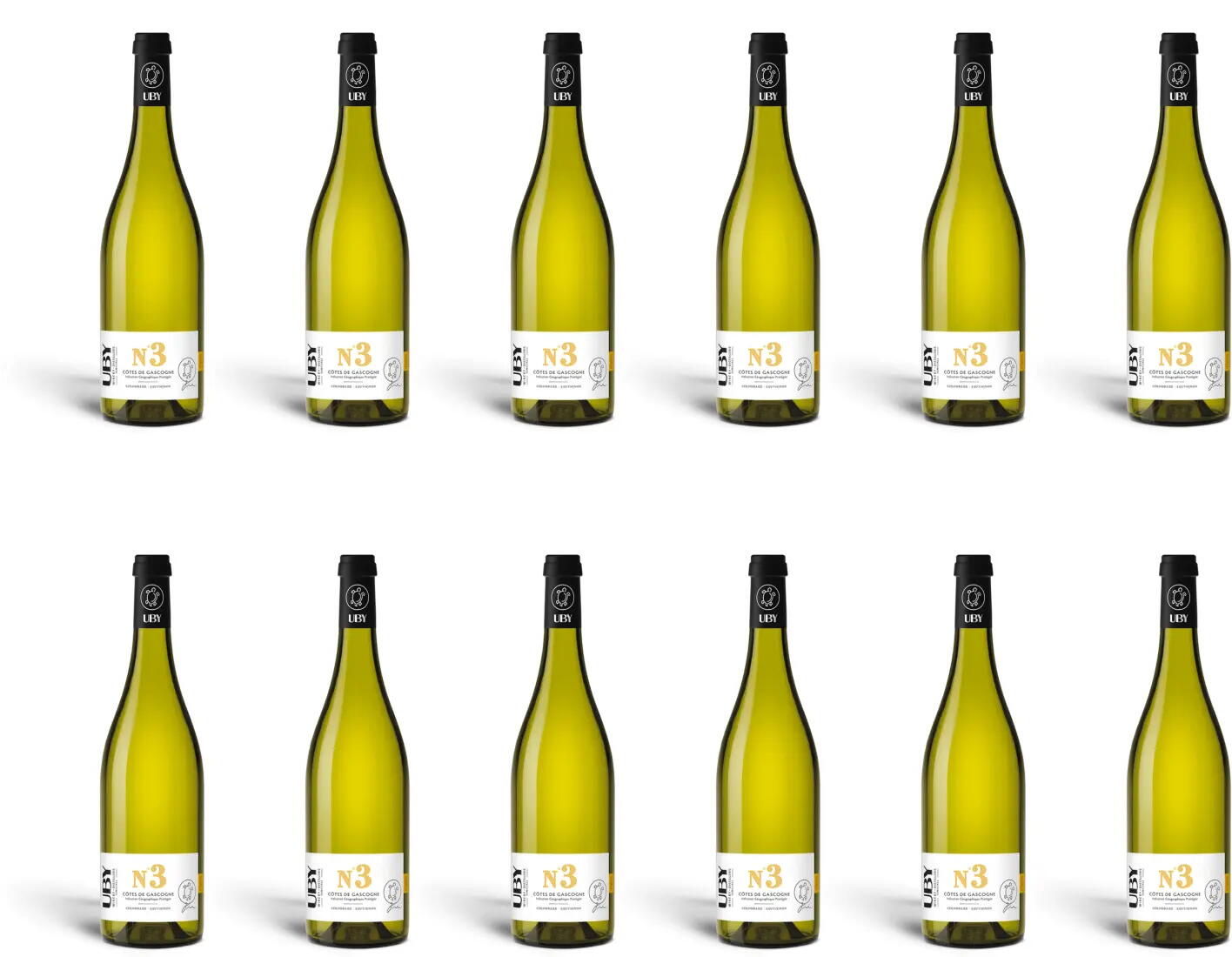 Uby Nr.3 Colombard-Sauvignon Cotes de Cascogne IGP 12er Sparpaket