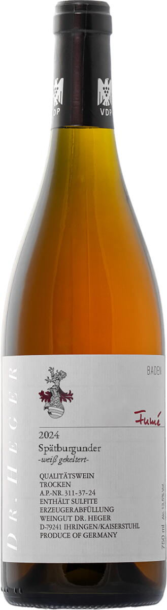 2024 Dr. Heger Spätburgunder "Fumé" weiß gekeltert