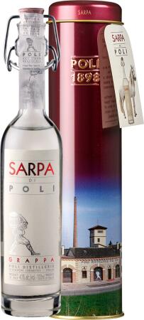 Grappa Sarpa di Poli 'Baby' - in Geschenkröhre -