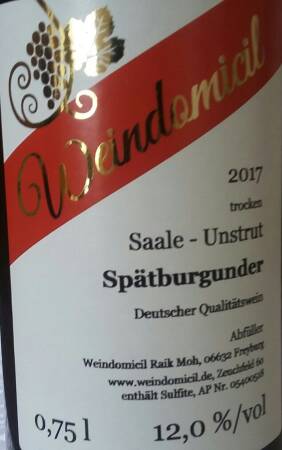 2017 2018er Spätburgunder