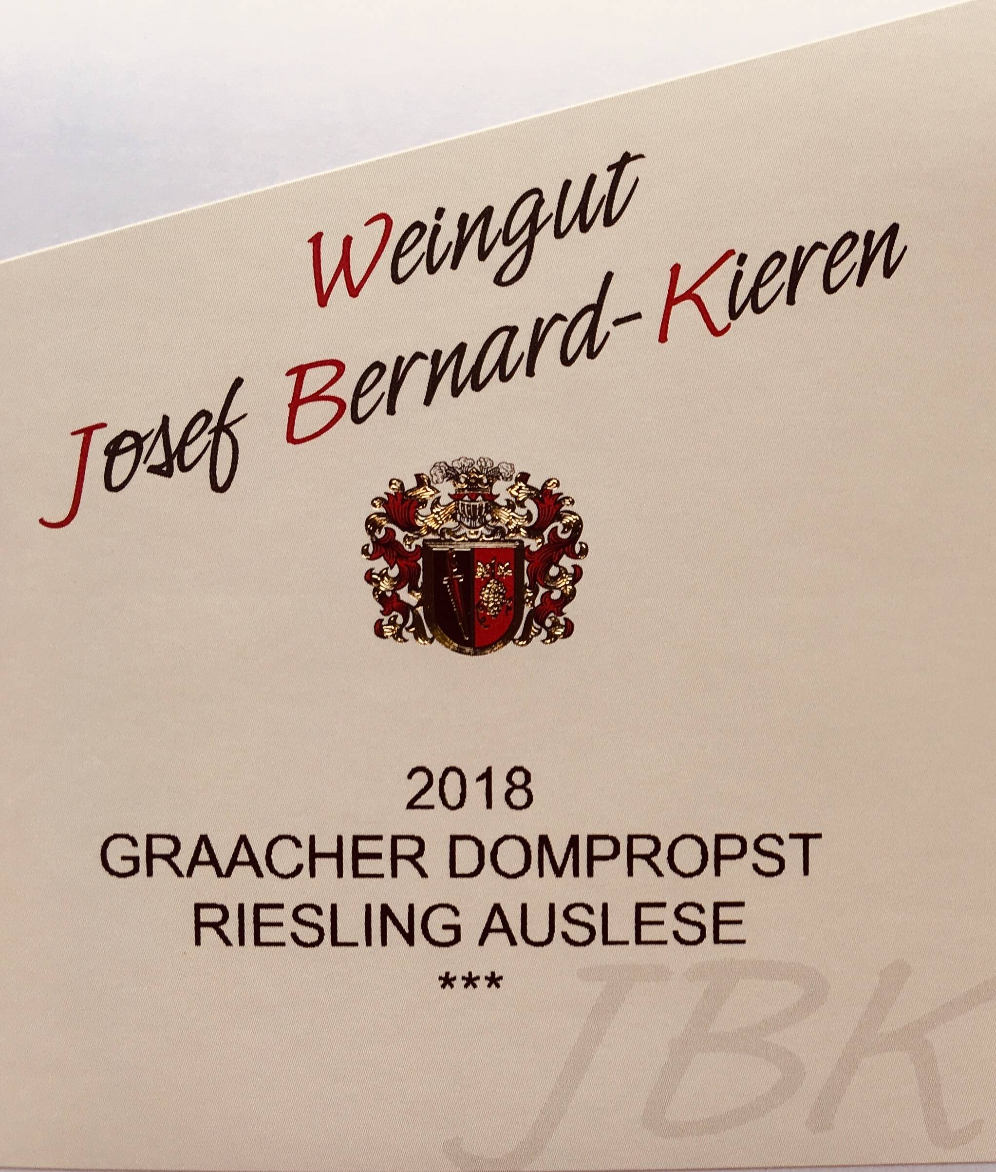 2018 Riesling Auslese ***