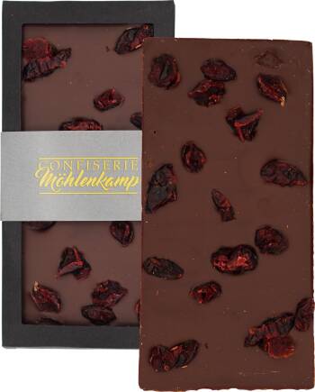 Zartbitterschokolade Cranberry 100g | Confiserie Möhlenkamp