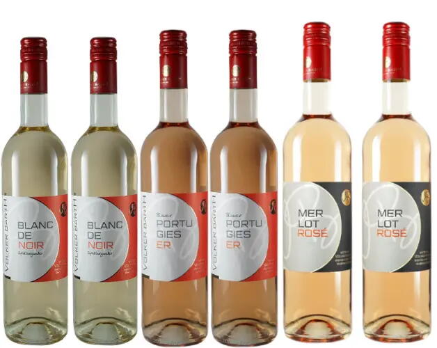 Probierpaket Sommer-Rosé, trocken bis feinherb; 6 Flaschen