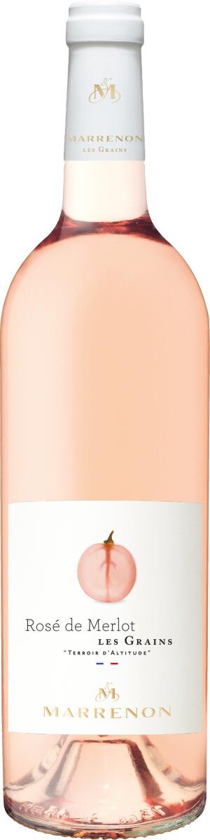 2024 IGP IGP Méditerranée "Les Grains" Rosé de Merlot, rosé, 0,75l