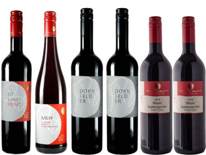 6er Probierpaket trockener Rotwein 
