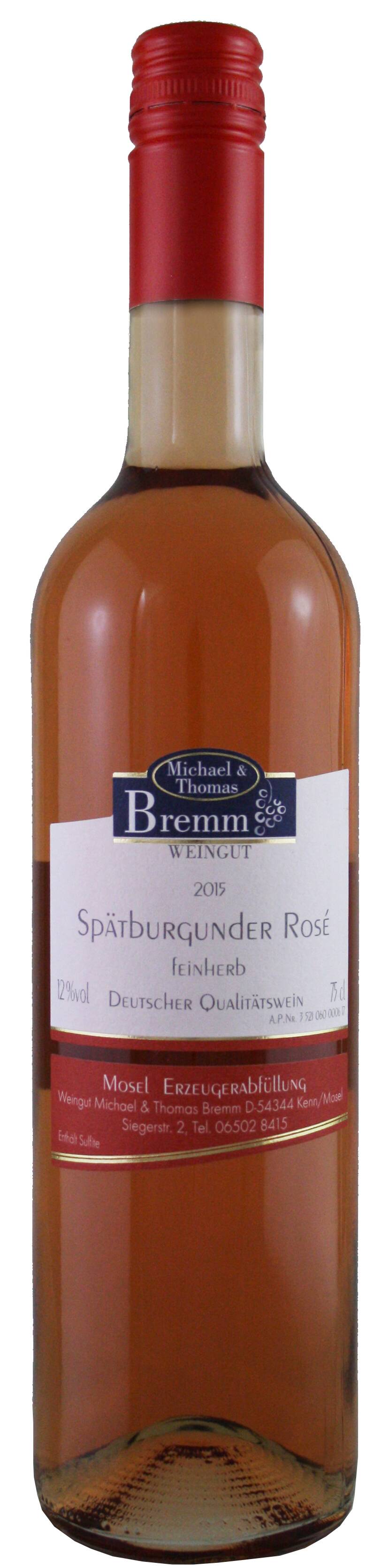 2021 Spätburgunder Rosé feinherb Weingut Bremm