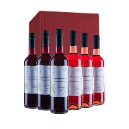 Geschenkpaket Rotwein / Rosè - roter Karton