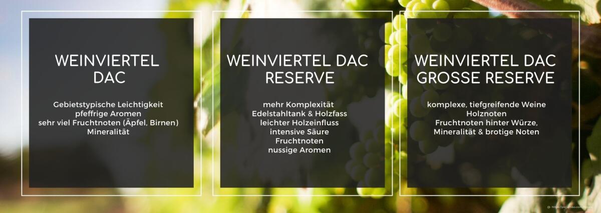 Qualitätsstufen im Weinviertel DAC