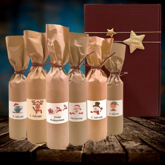 Adventskalender Wein in Geschenkverpackung